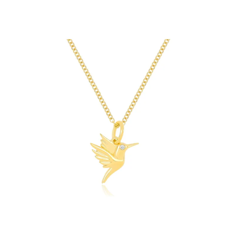 Gold Hummingbird Necklace sold by EF Collection