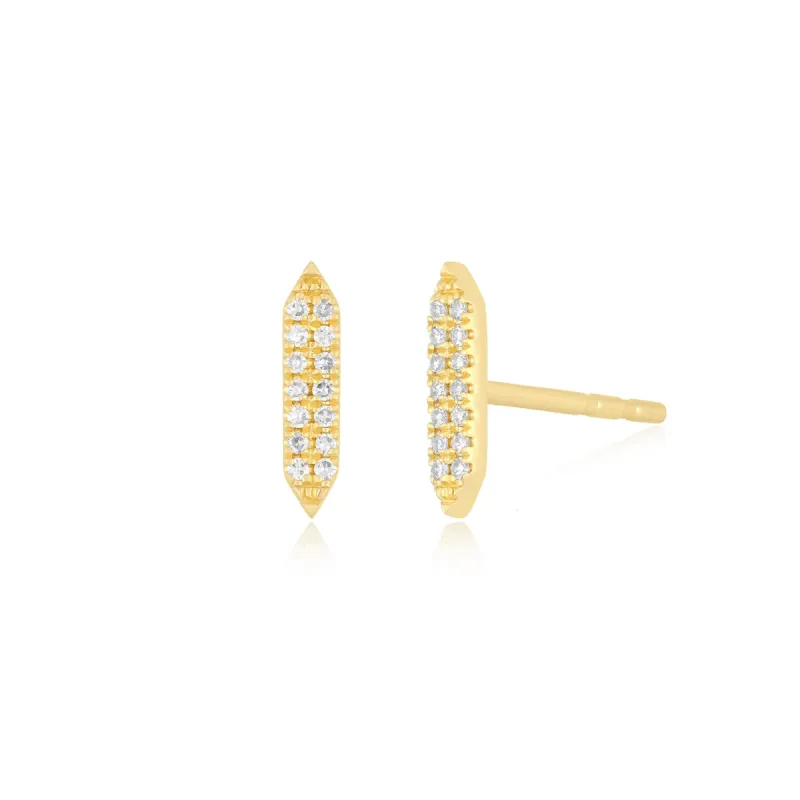 Pavé Diamond "On Point" Stud Earring sold by EF Collection