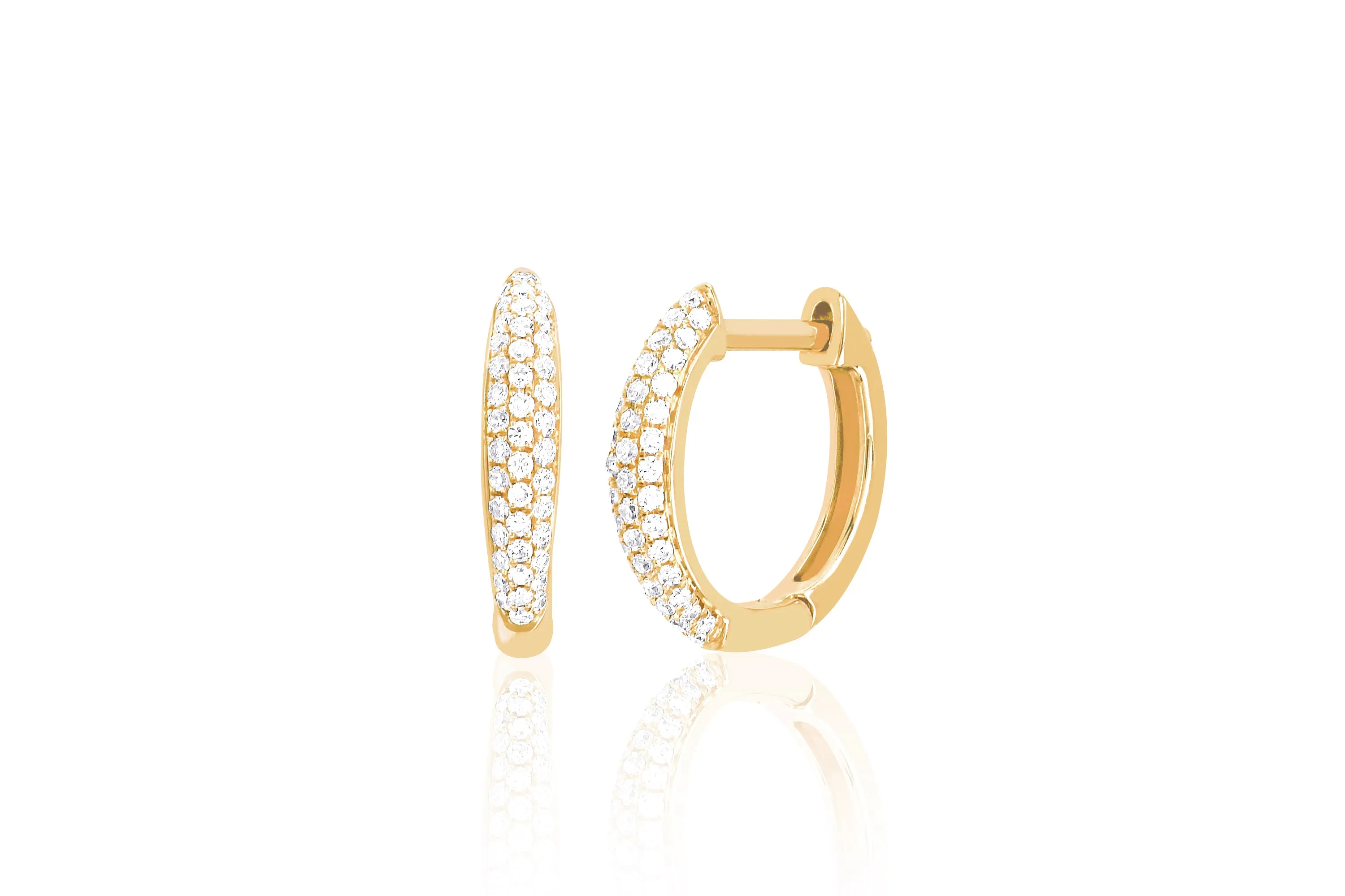 Diamond Dome Huggie Earring sold by EF Collection