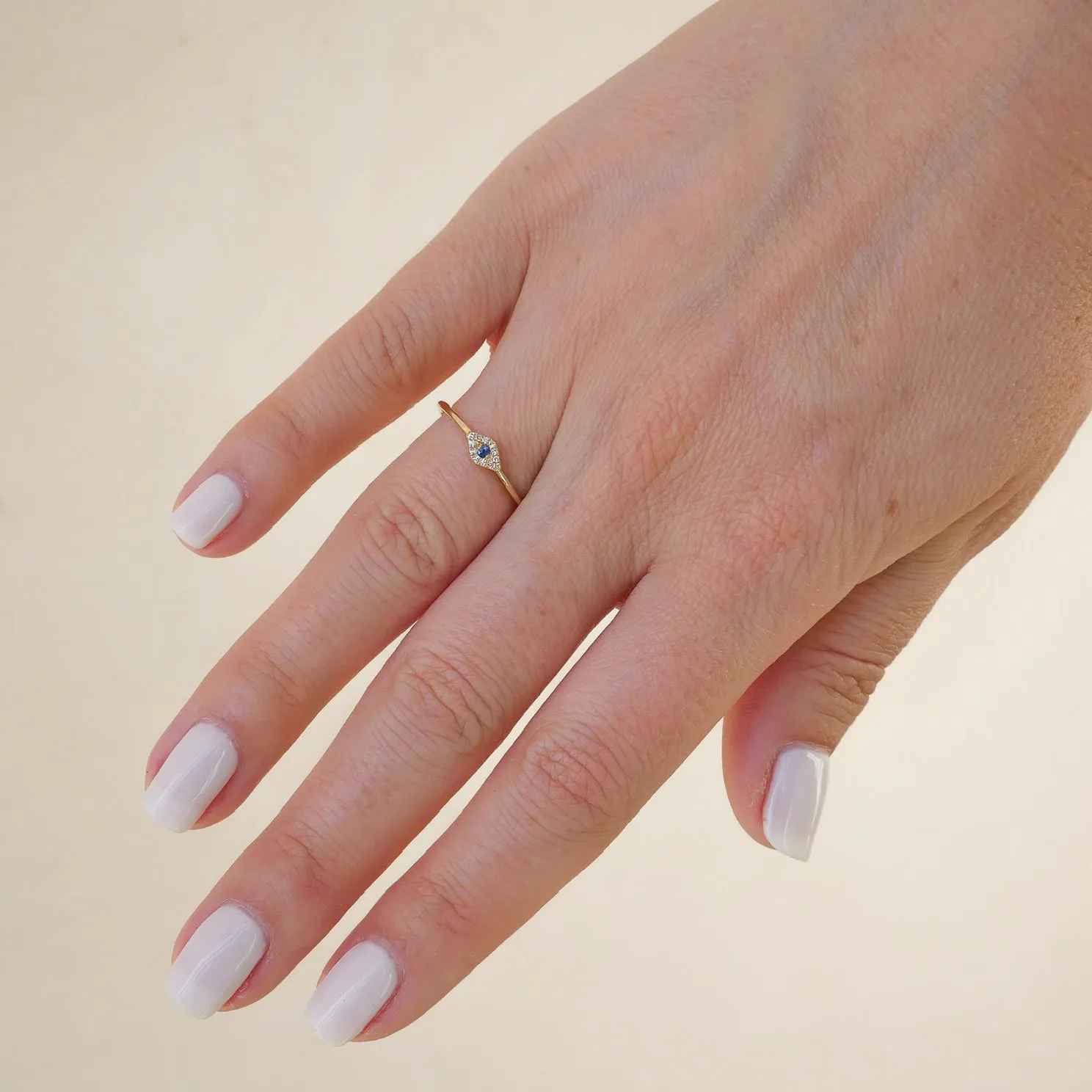 Diamond Mini Evil Eye Ring sold by EF Collection product image thumbnail 2