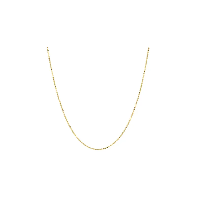 Gold Faceted Ball Chain Necklace sold by EF Collection