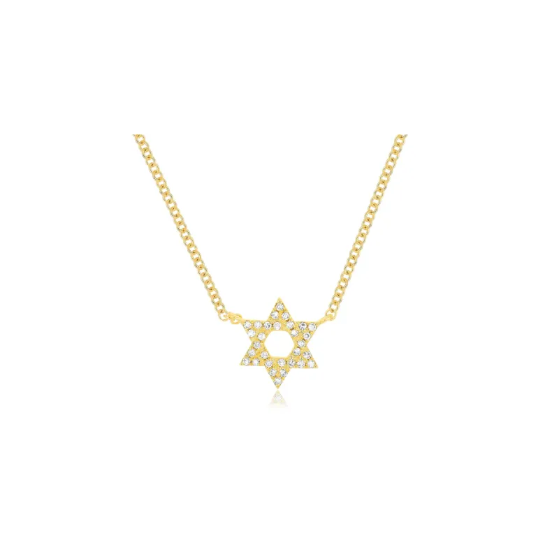 Diamond Star Of David Necklace sold by EF Collection