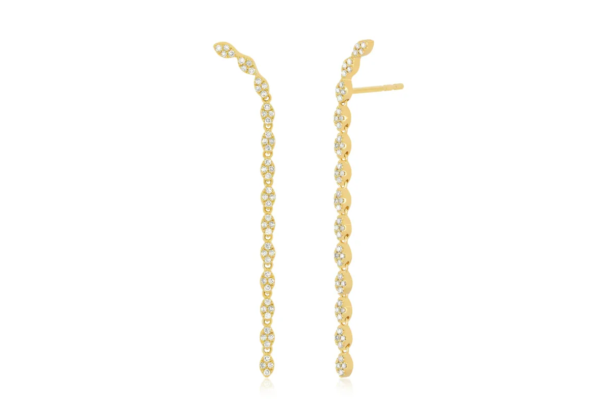 Pavé Diamond Marquise Waterfall Earrings sold by EF Collection