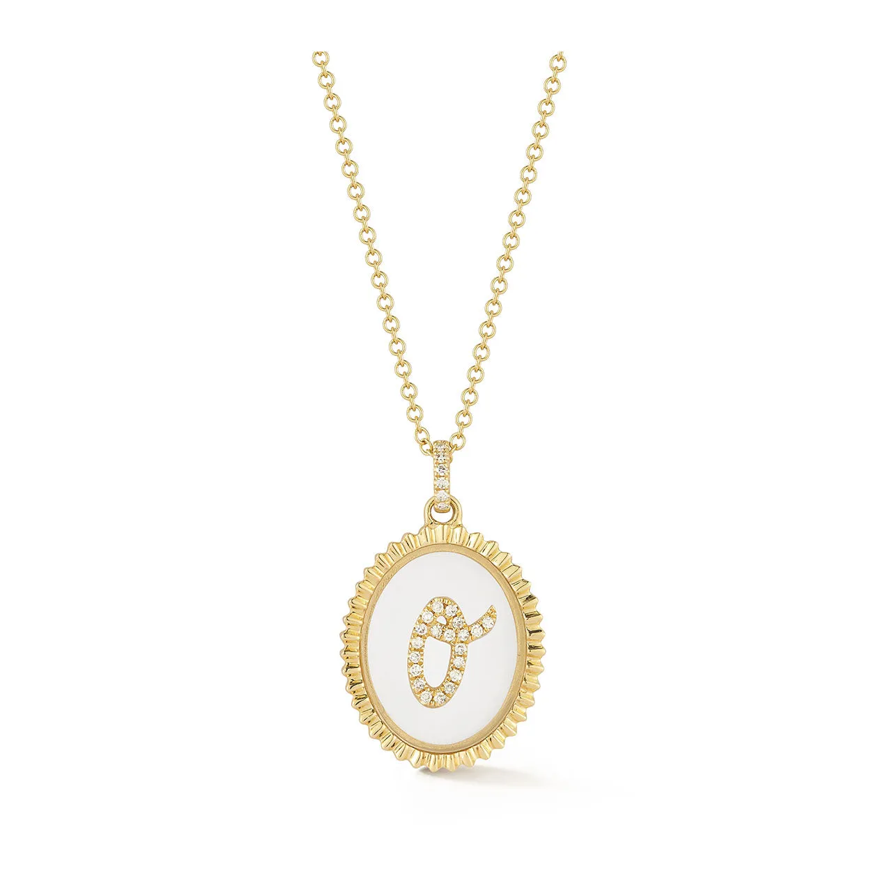 Floating Diamond Script Initial Necklace sold by EF Collection