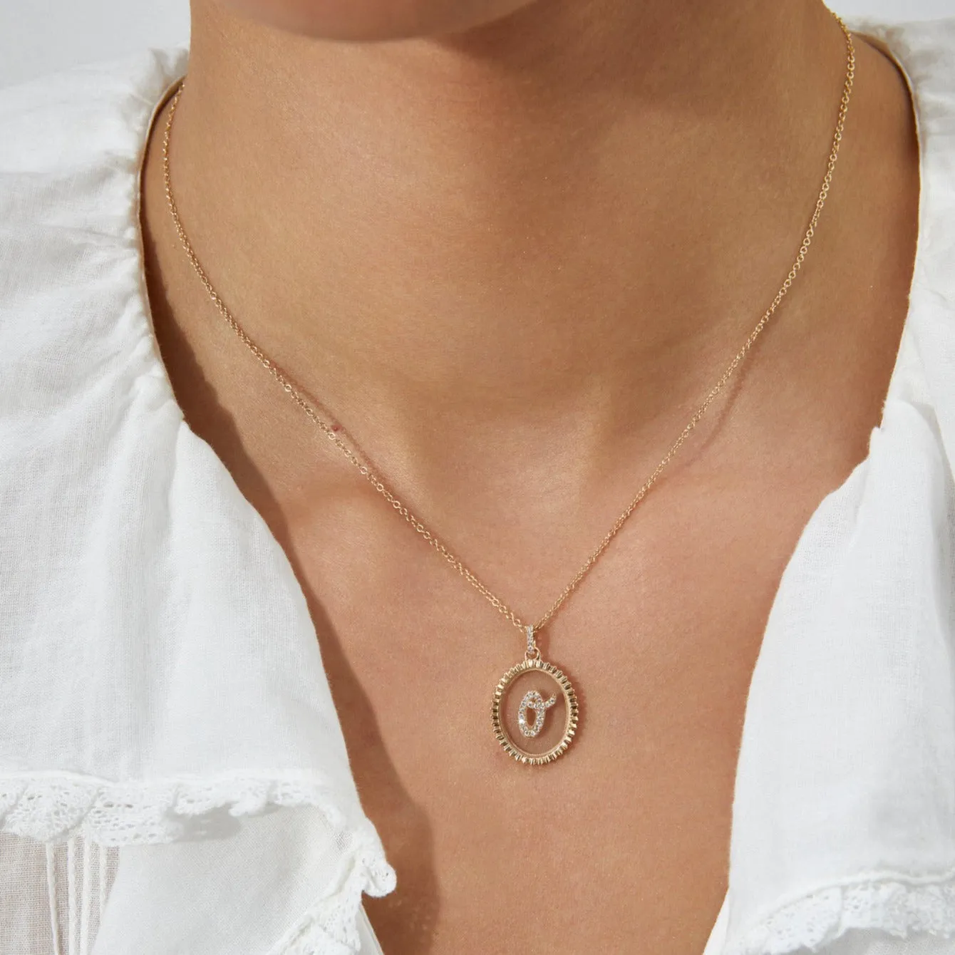 Floating Diamond Script Initial Necklace sold by EF Collection product image thumbnail 2