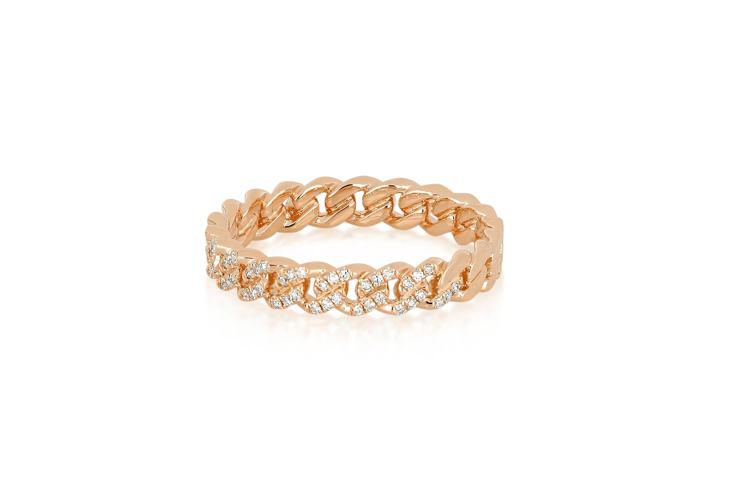 Diamond Curb Chain Ring sold by EF Collection product image thumbnail 3