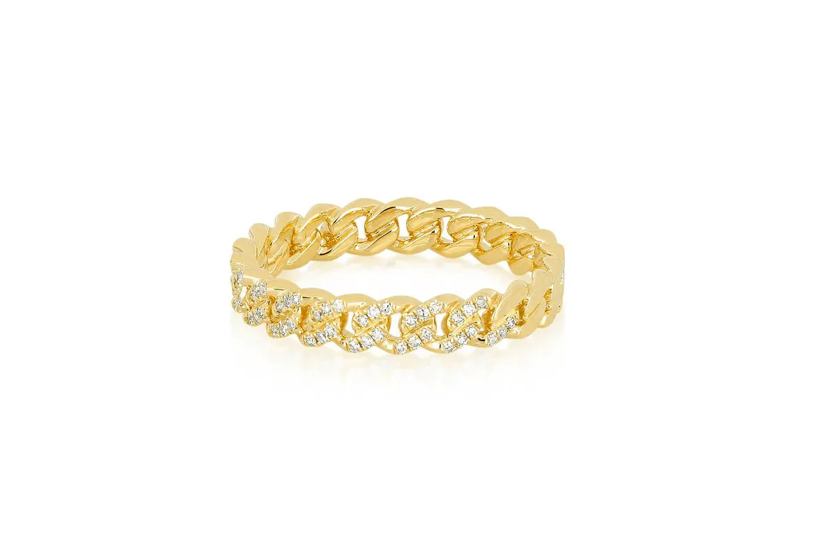 Diamond Curb Chain Ring sold by EF Collection