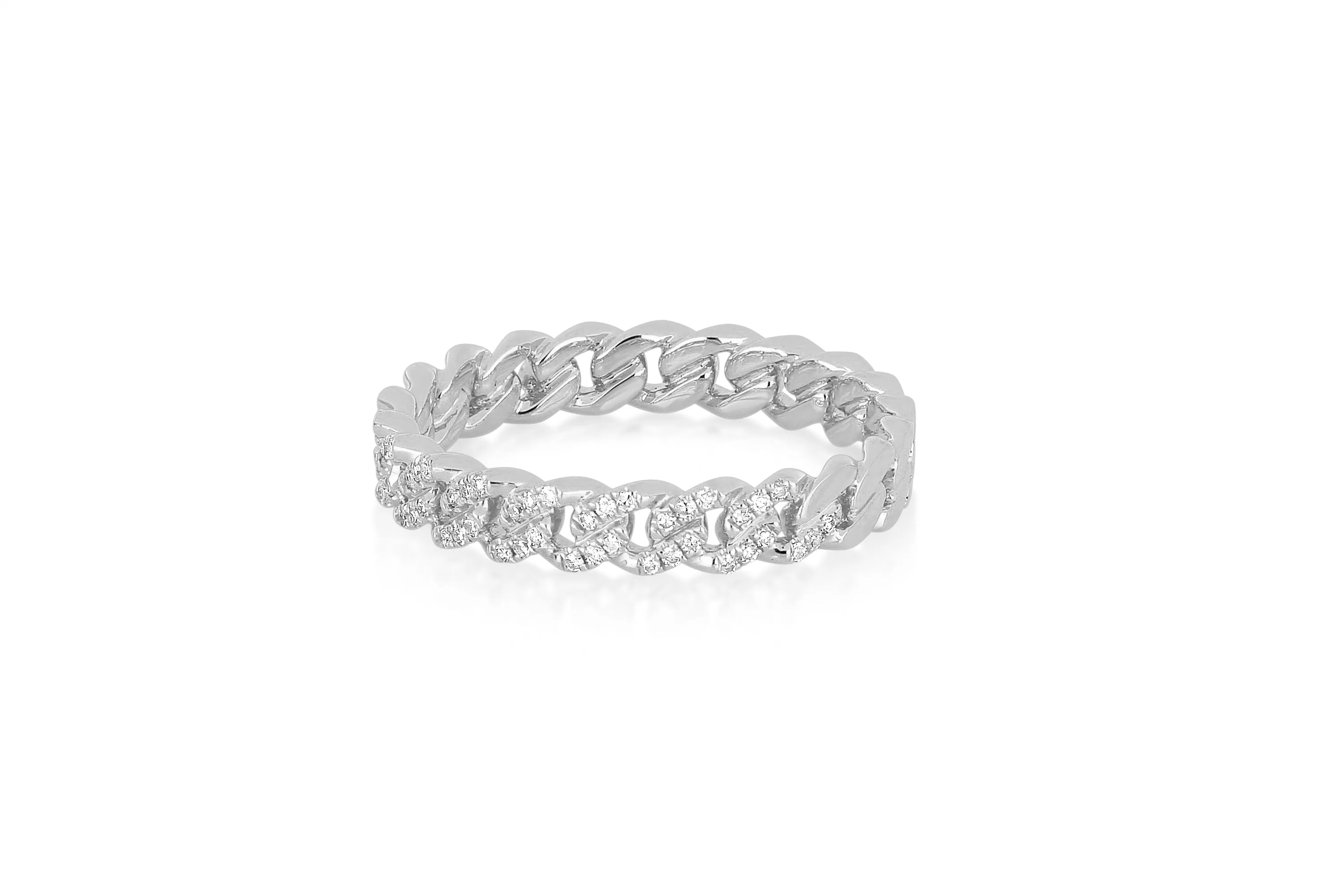 Diamond Curb Chain Ring sold by EF Collection product image thumbnail 4