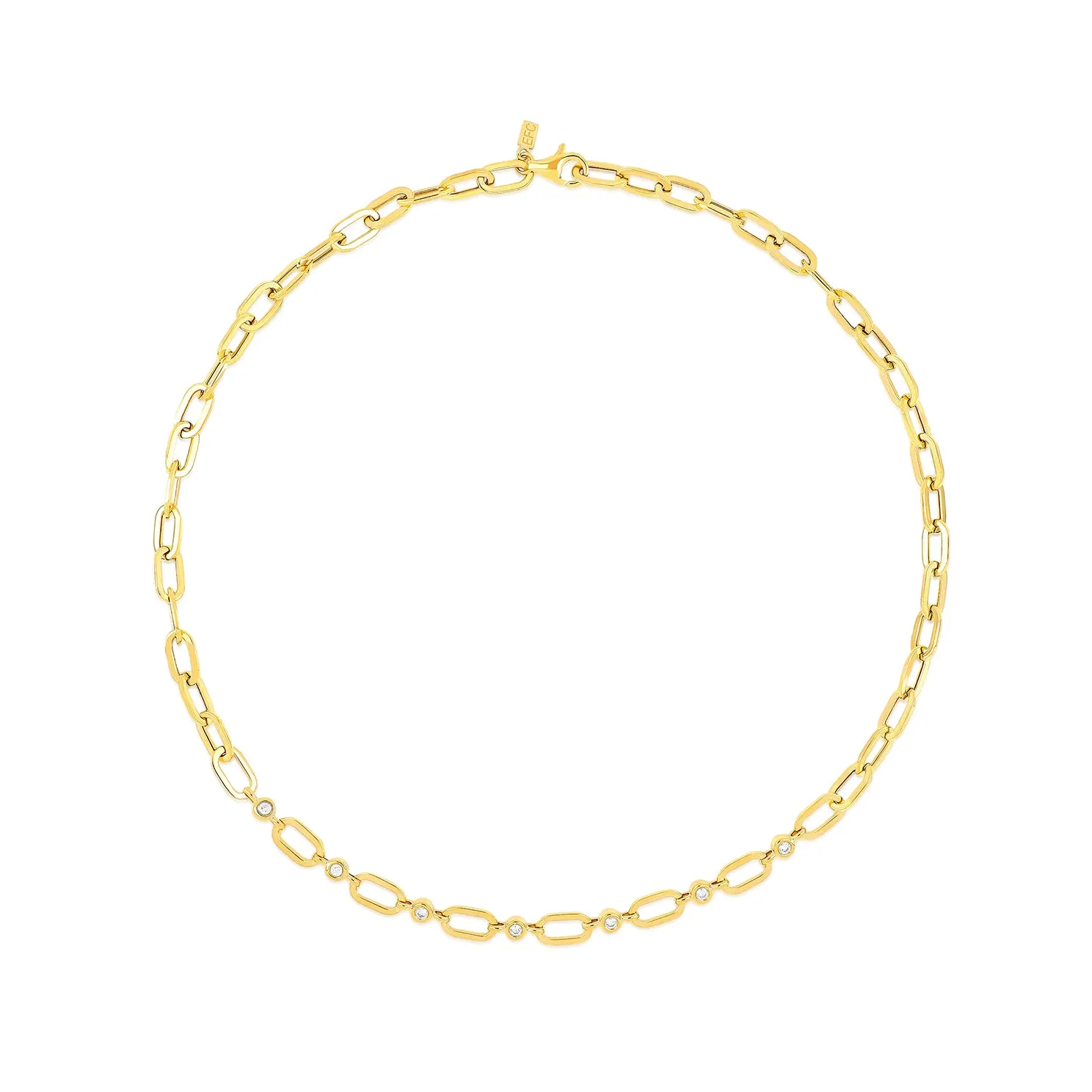 Diamond Pillow Jumbo Link Chain Necklace sold by EF Collection product image thumbnail 3