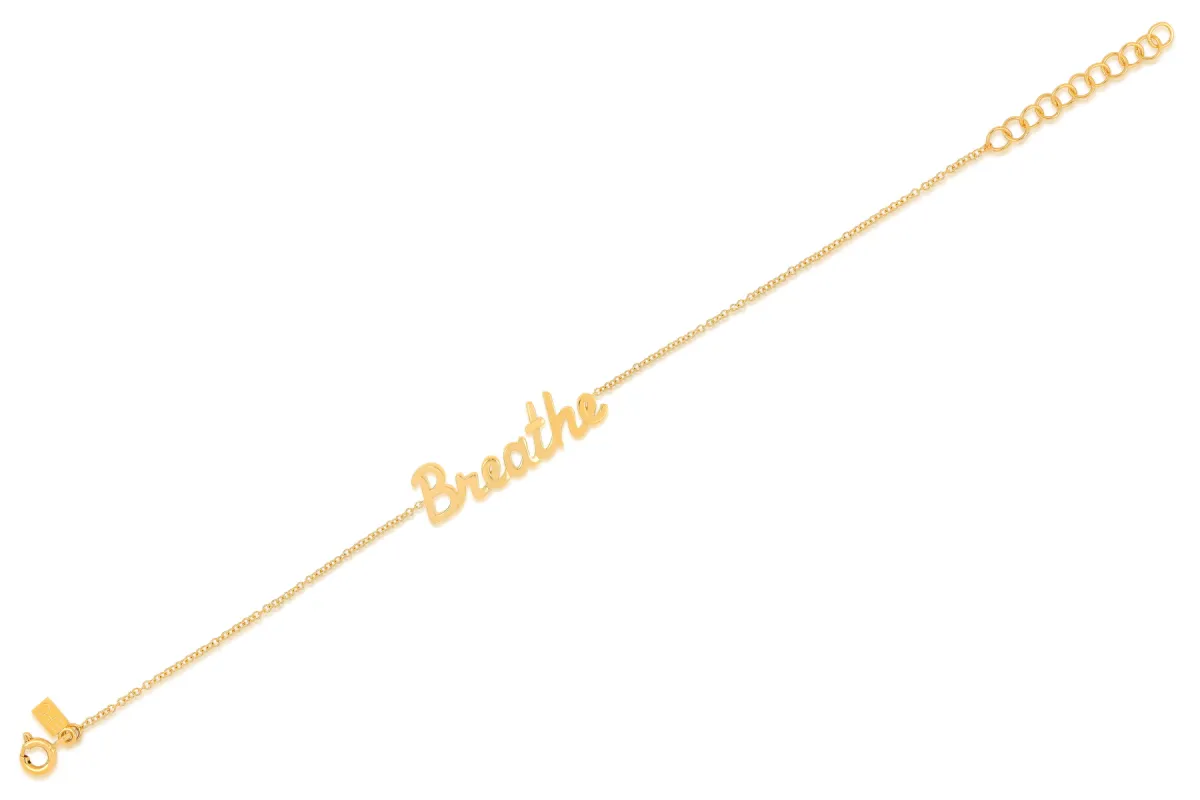 Gold Script Name Bracelet sold by EF Collection