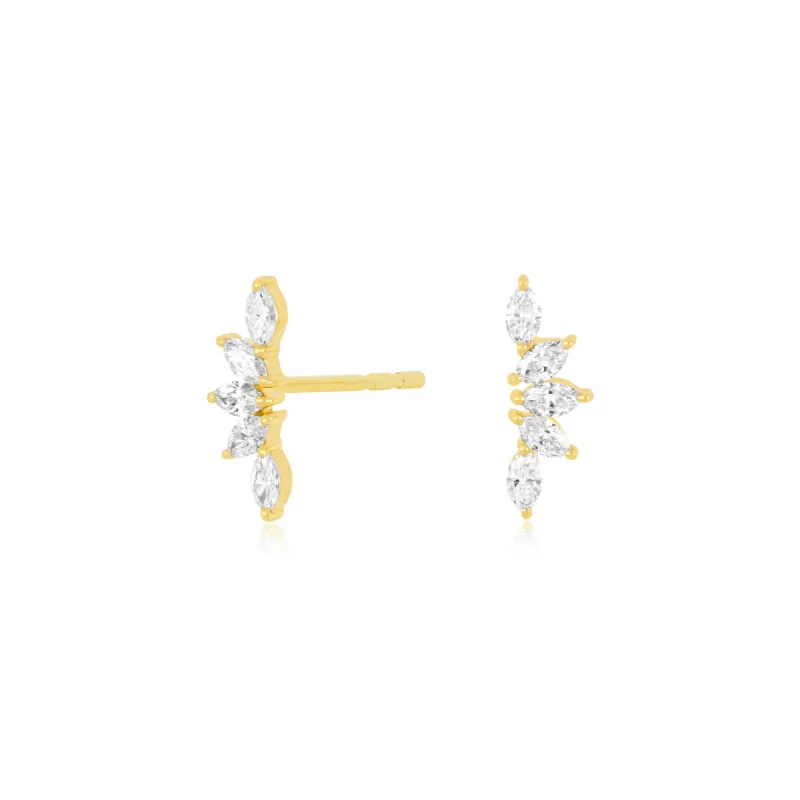 Diamond Marquise Fan Earring sold by EF Collection