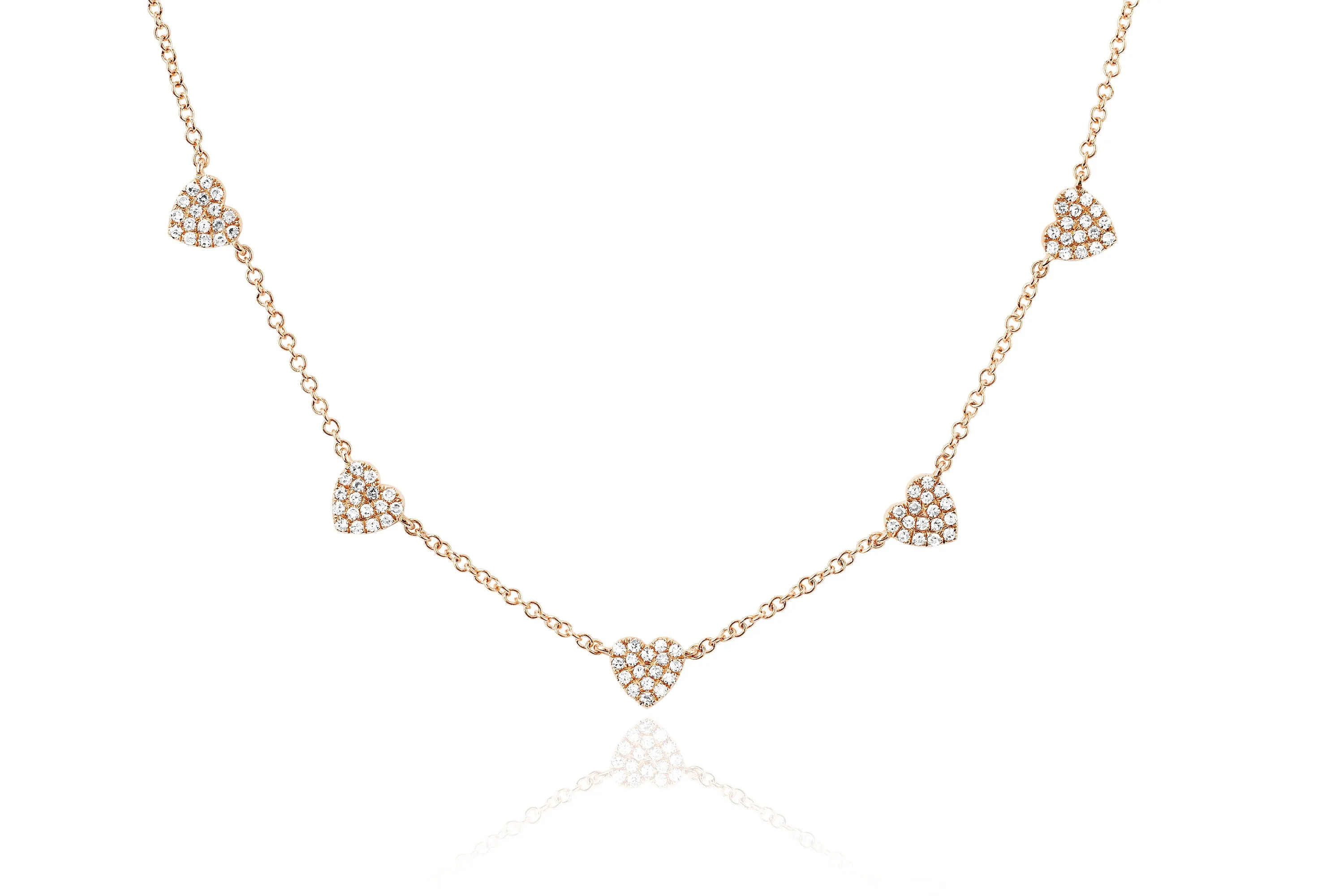 5 Diamond Mini Heart Necklace sold by EF Collection product image thumbnail 3