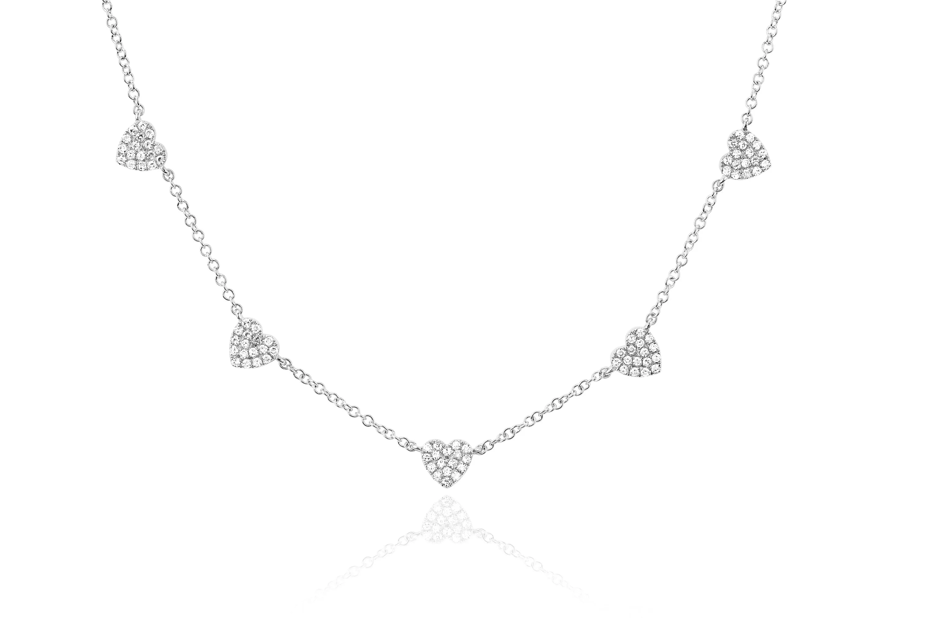 5 Diamond Mini Heart Necklace sold by EF Collection product image thumbnail 4