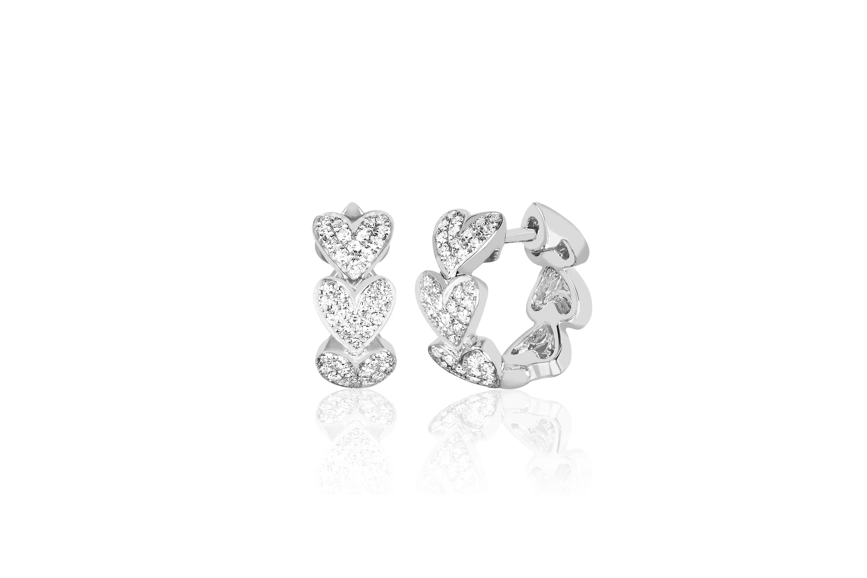 Diamond Heart Huggie Earring sold by EF Collection