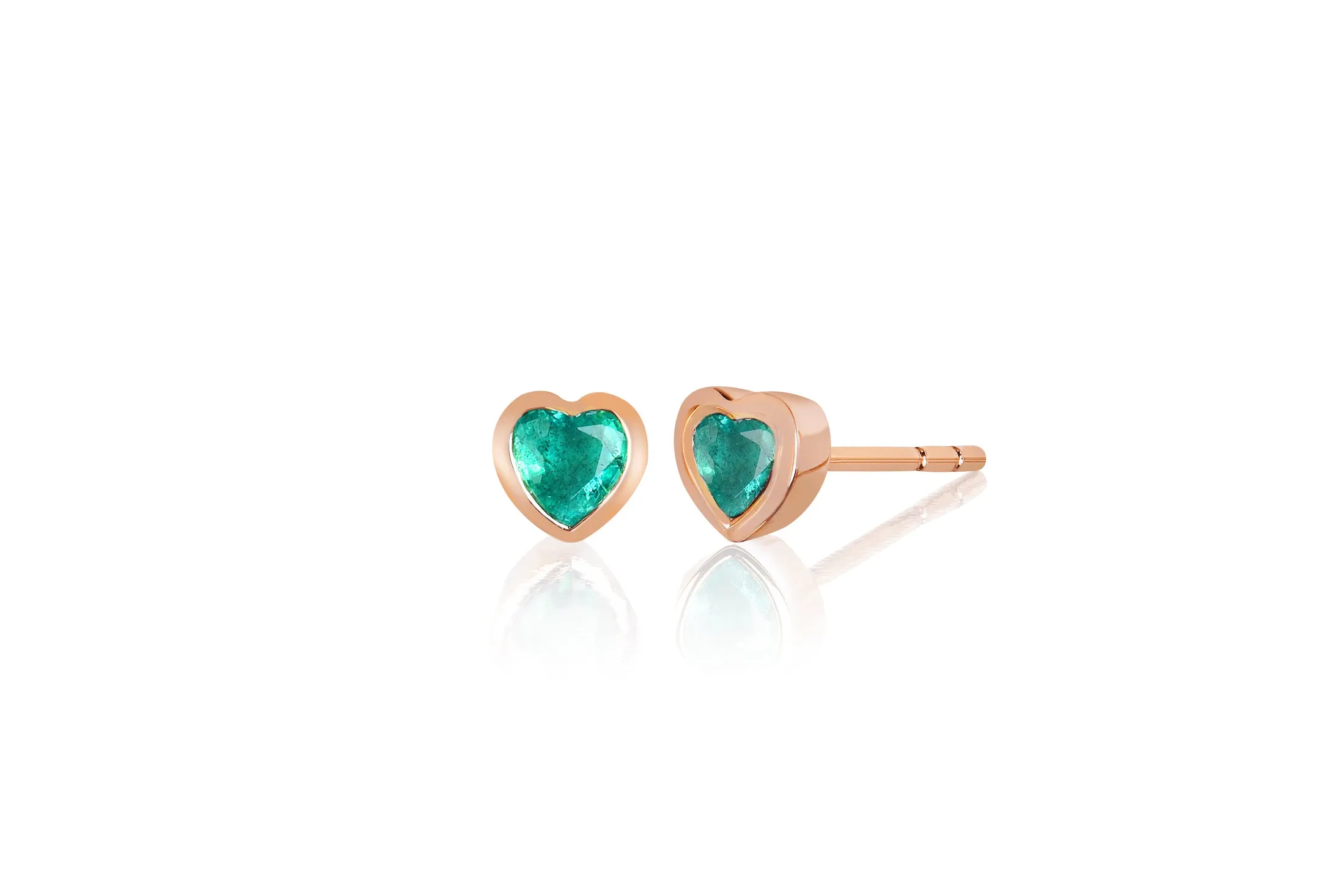 Emerald Heart Stud Earring sold by EF Collection product image thumbnail 3