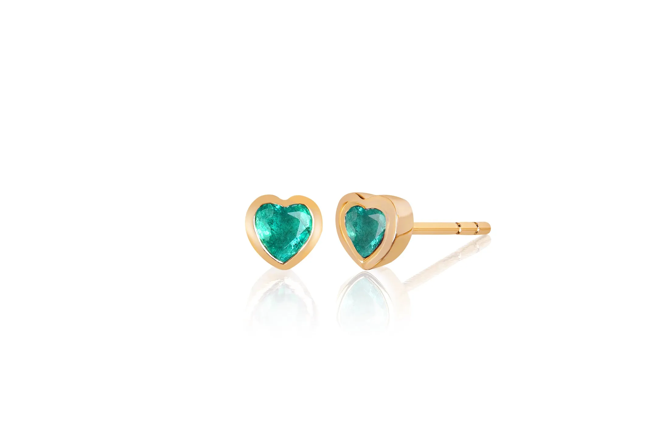 Emerald Heart Stud Earring sold by EF Collection