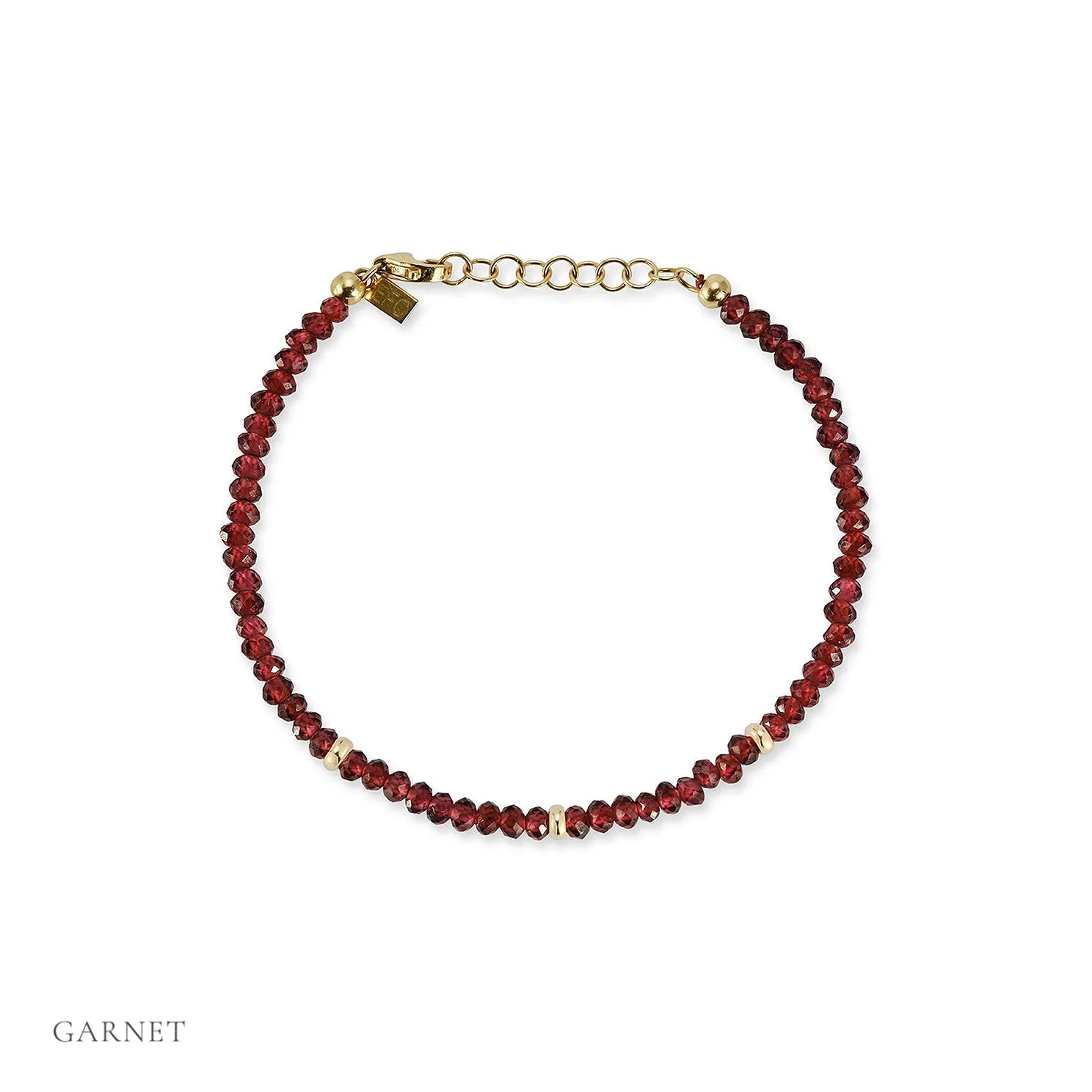 Birthstone Bead Bracelet In Garnet sold by EF Collection product image thumbnail 3
