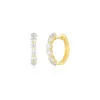 Jumbo Prong Set Diamond Hoop Earrings sold by EF Collection