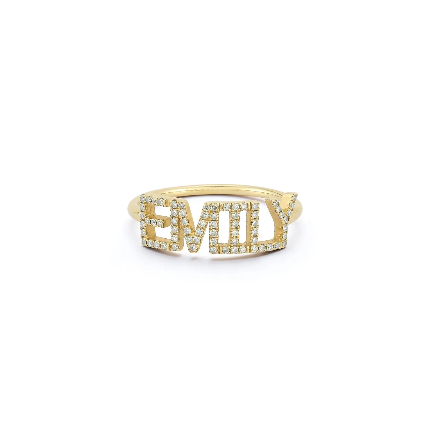 Diamond Name Ring sold by EF Collection