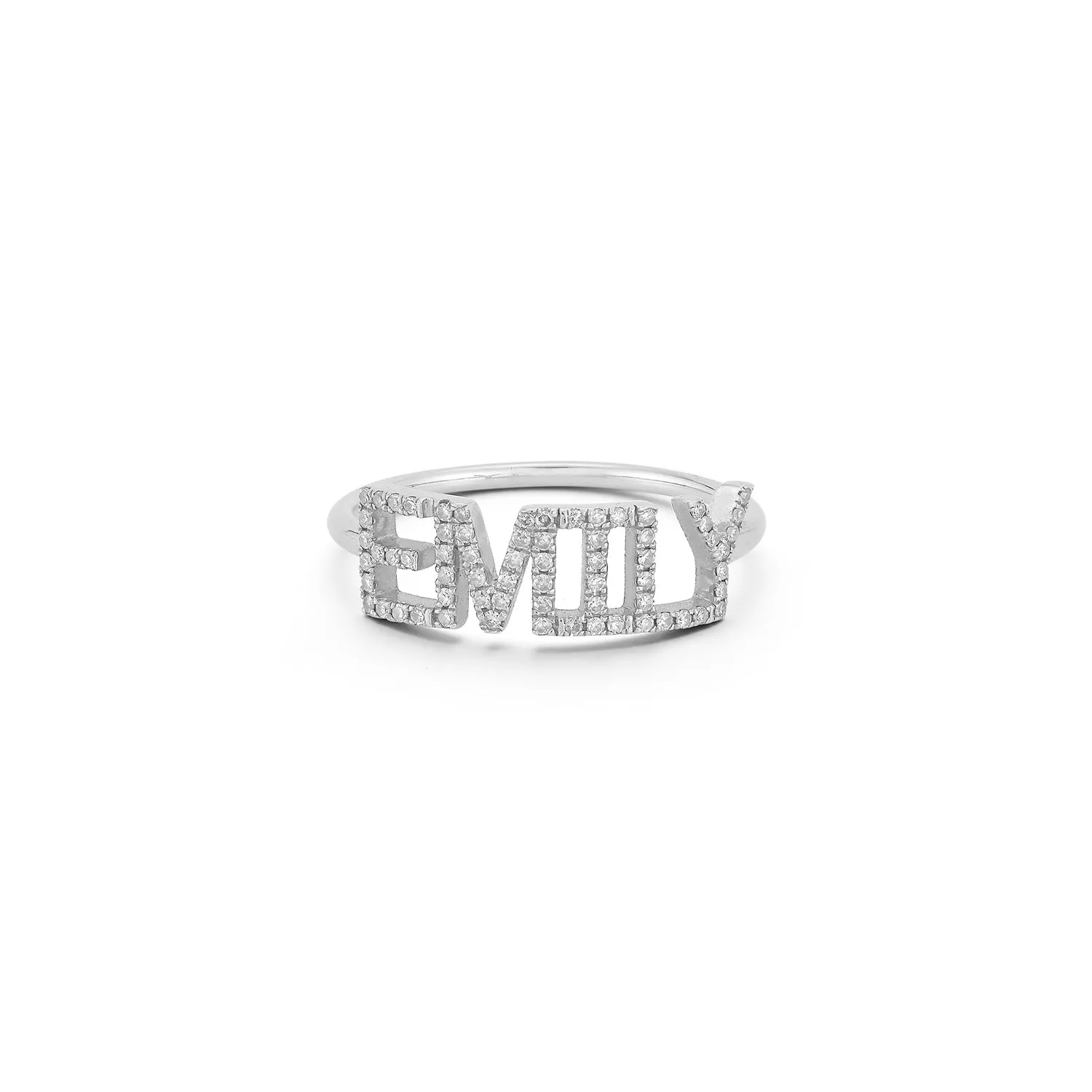 Diamond Name Ring sold by EF Collection product image thumbnail 4