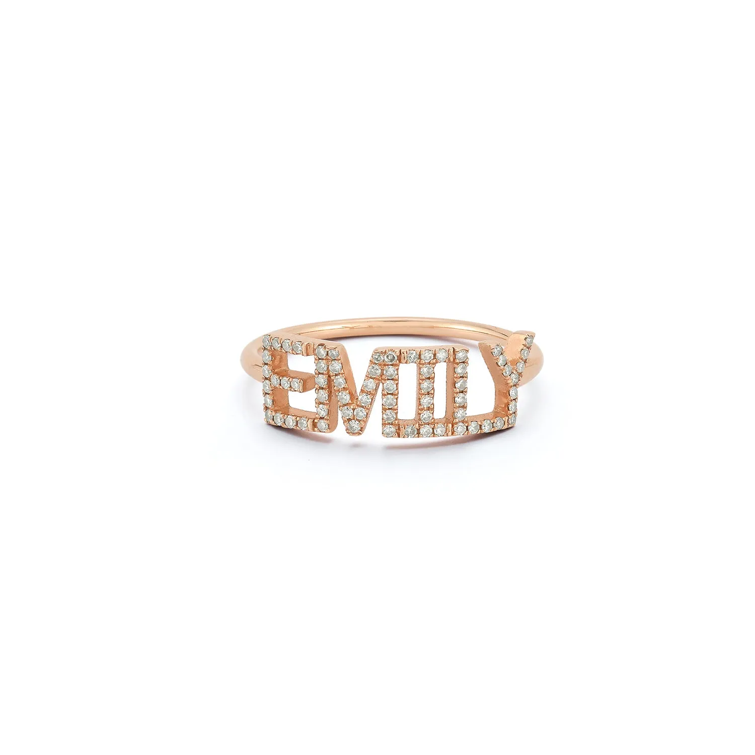 Diamond Name Ring sold by EF Collection product image thumbnail 3