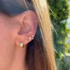 Gold Bubble Huggie Earrings sold by EF Collection