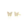 Diamond Butterfly Stud Earring sold by EF Collection