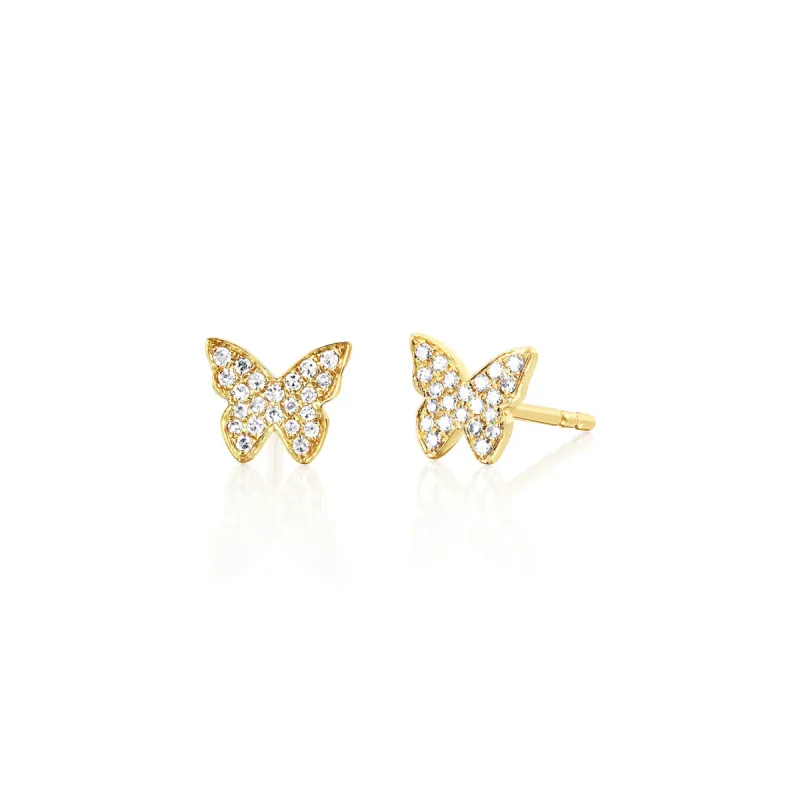 Diamond Butterfly Stud Earring sold by EF Collection