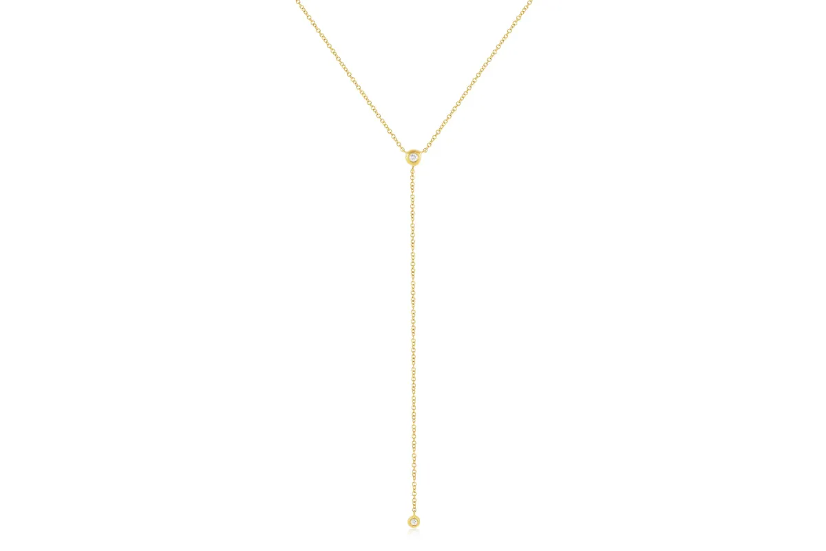 Diamond Pillow Lariat Necklace sold by EF Collection