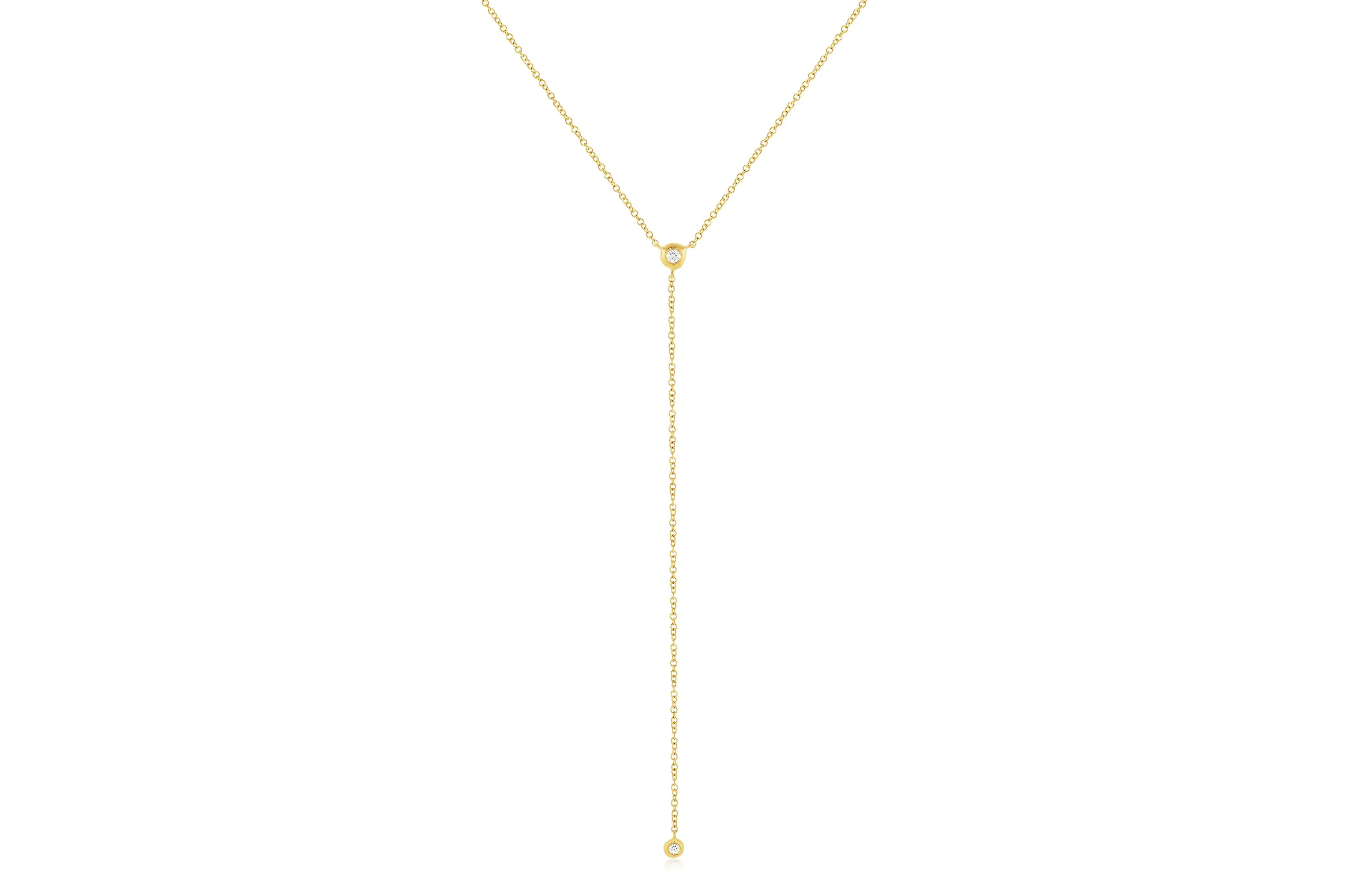 Diamond Pillow Lariat Necklace sold by EF Collection