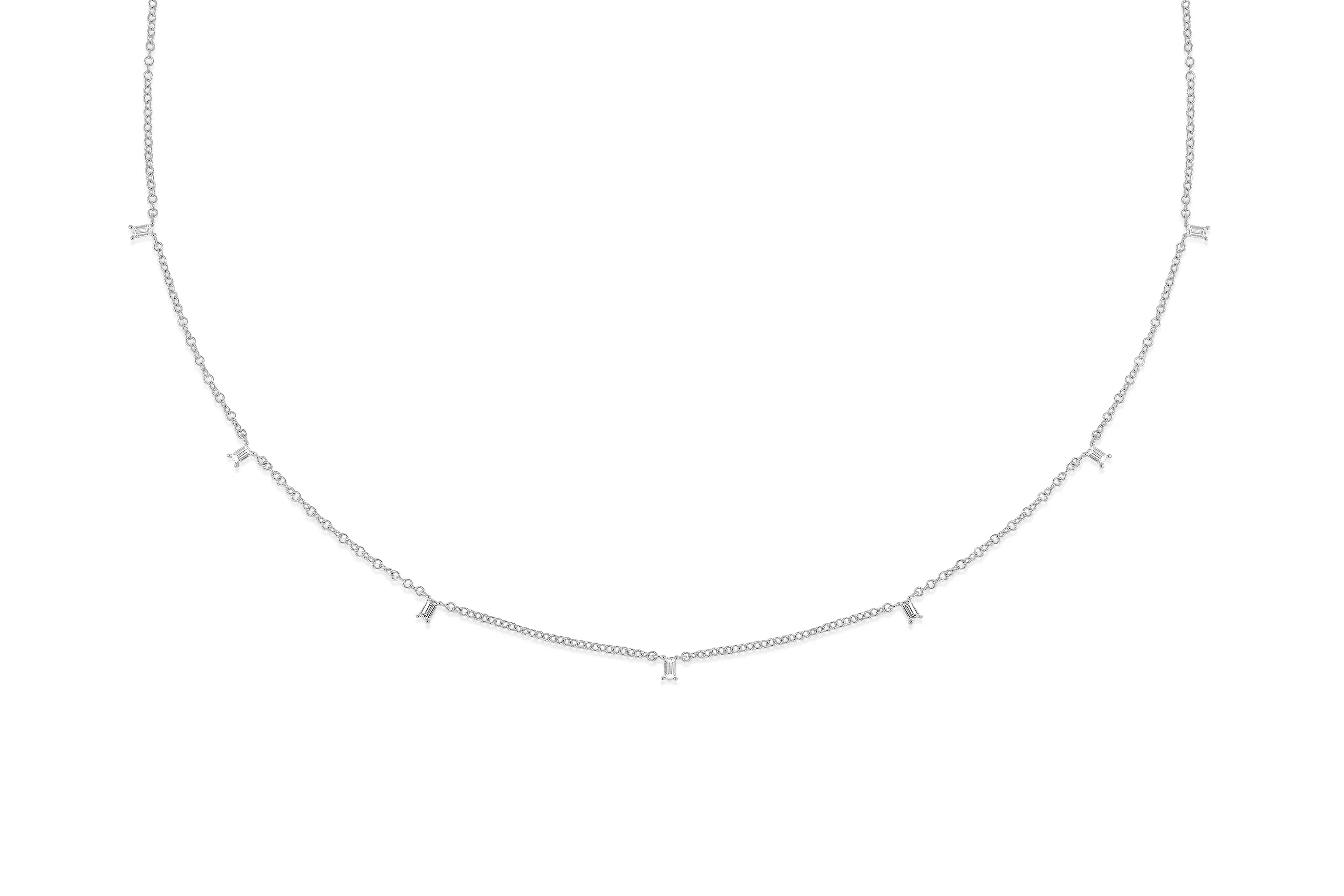 7 Baguette Diamond Necklace sold by EF Collection product image thumbnail 4