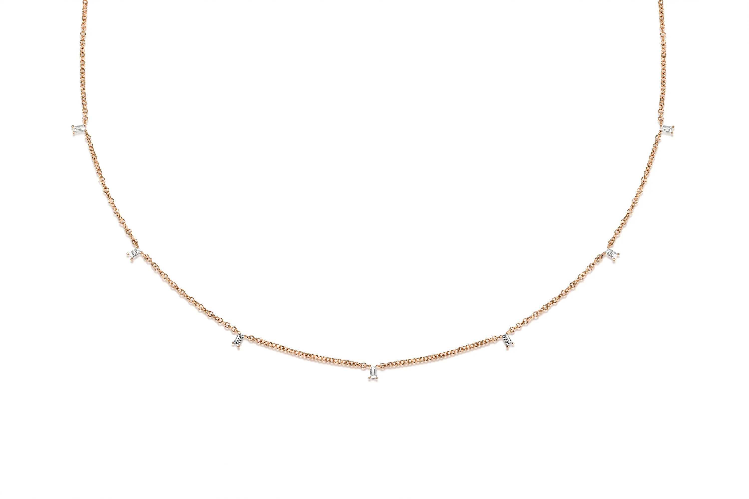 7 Baguette Diamond Necklace sold by EF Collection product image thumbnail 3