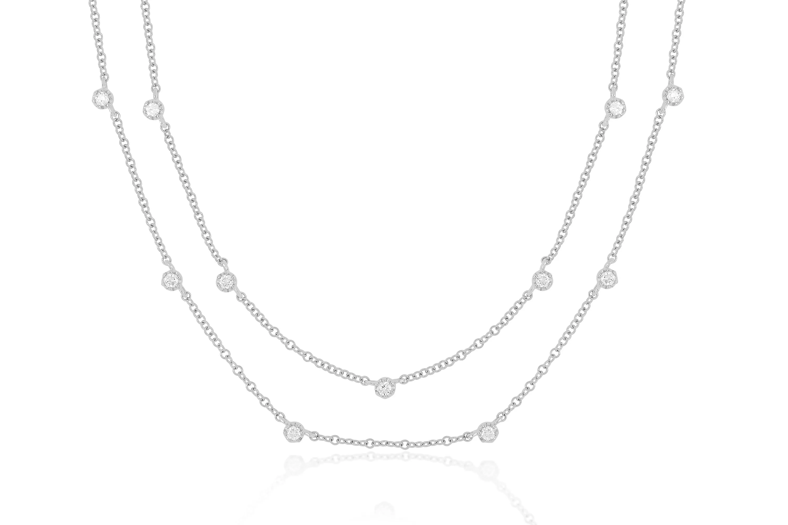 Diamond Crown Double Strand Necklace sold by EF Collection product image thumbnail 3