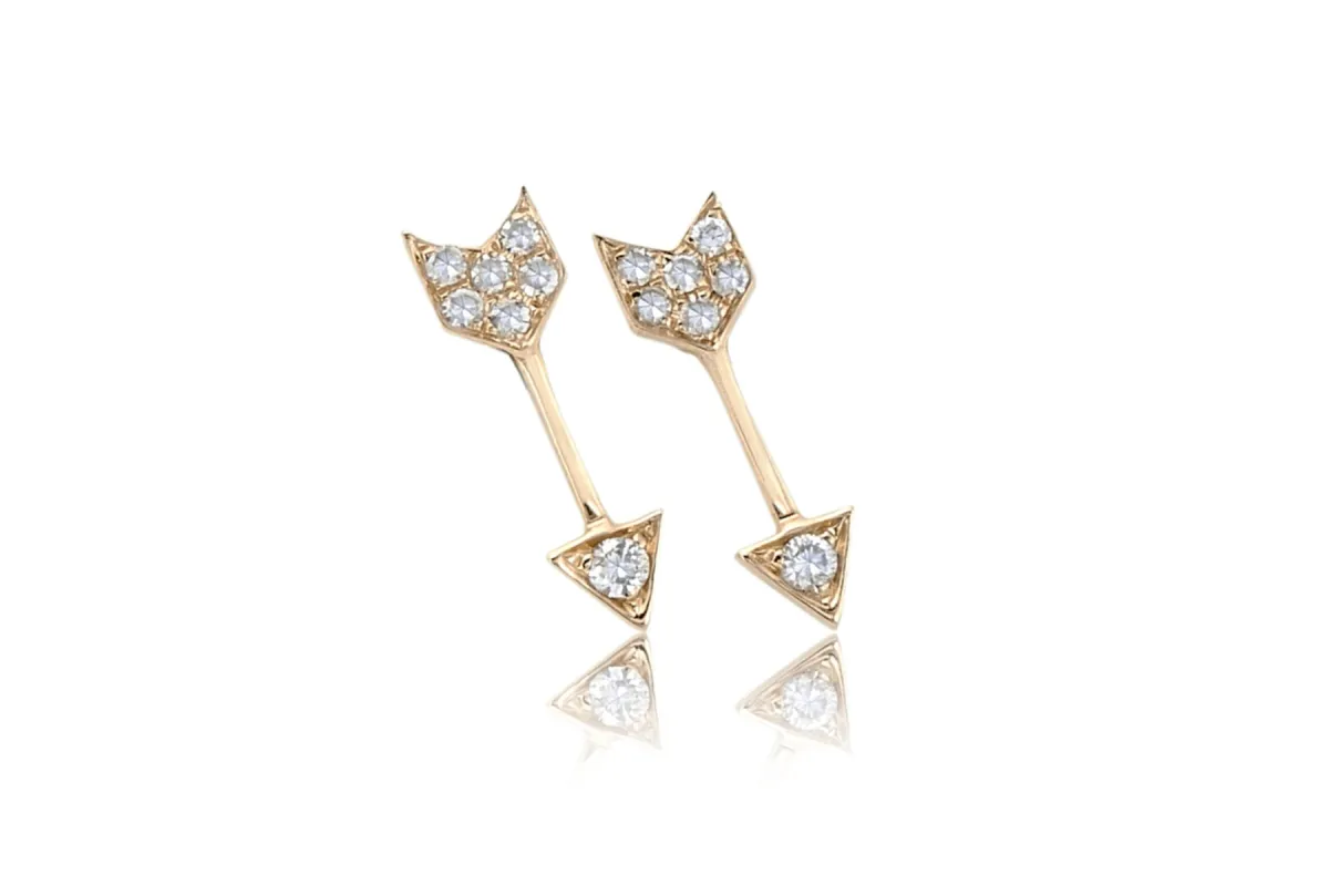 Diamond Mini Arrow Stud Earring sold by EF Collection