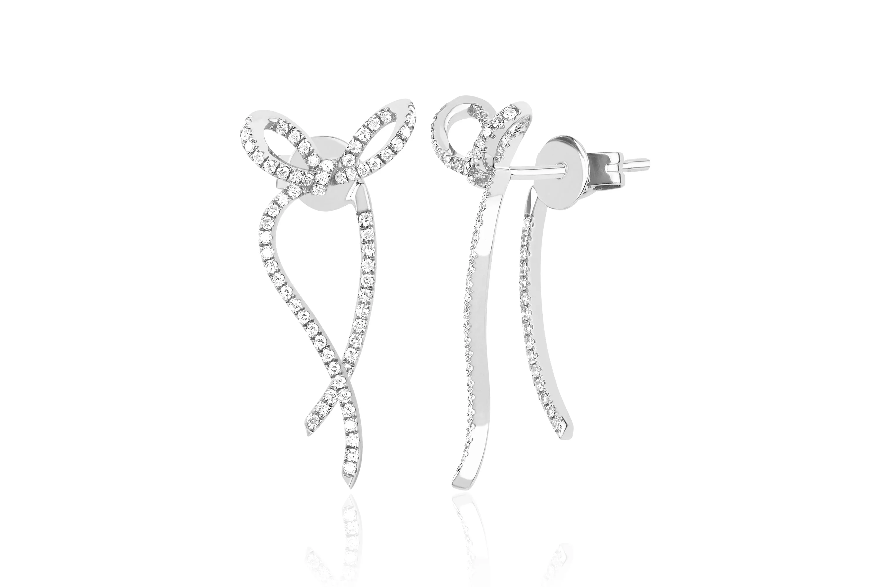 Diamond Bow Earrings sold by EF Collection product image thumbnail 4