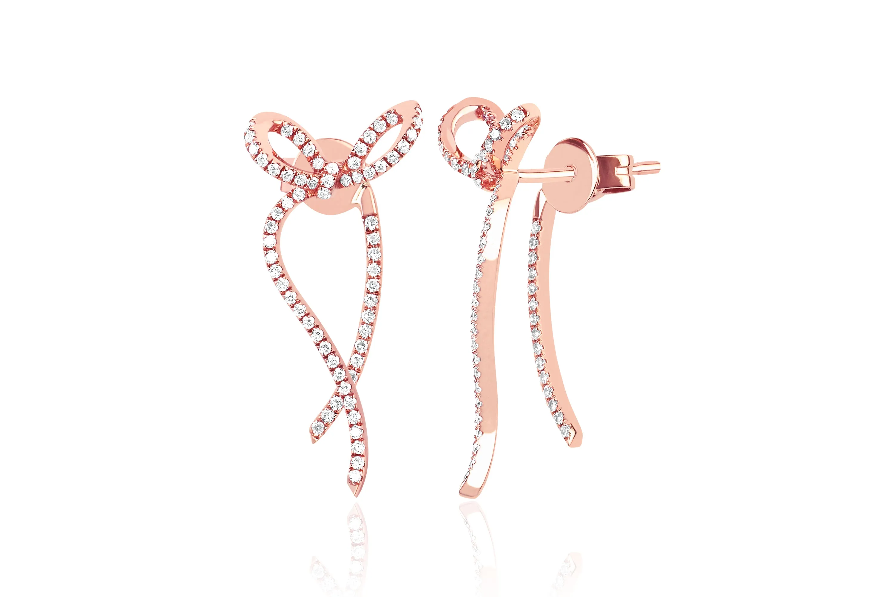 Diamond Bow Earrings sold by EF Collection product image thumbnail 3