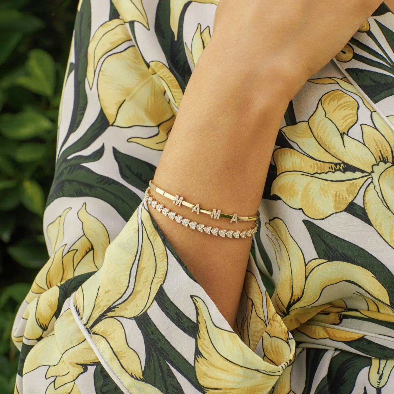 Gold Diamond Mama Bracelet sold by EF Collection product image thumbnail 2