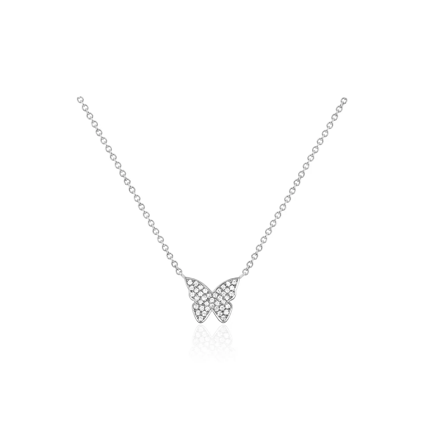 Diamond Butterfly Necklace sold by EF Collection product image thumbnail 4