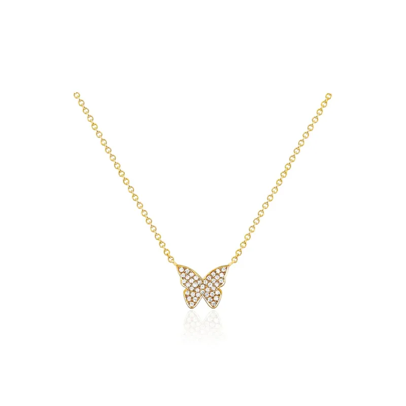 Diamond Butterfly Necklace sold by EF Collection