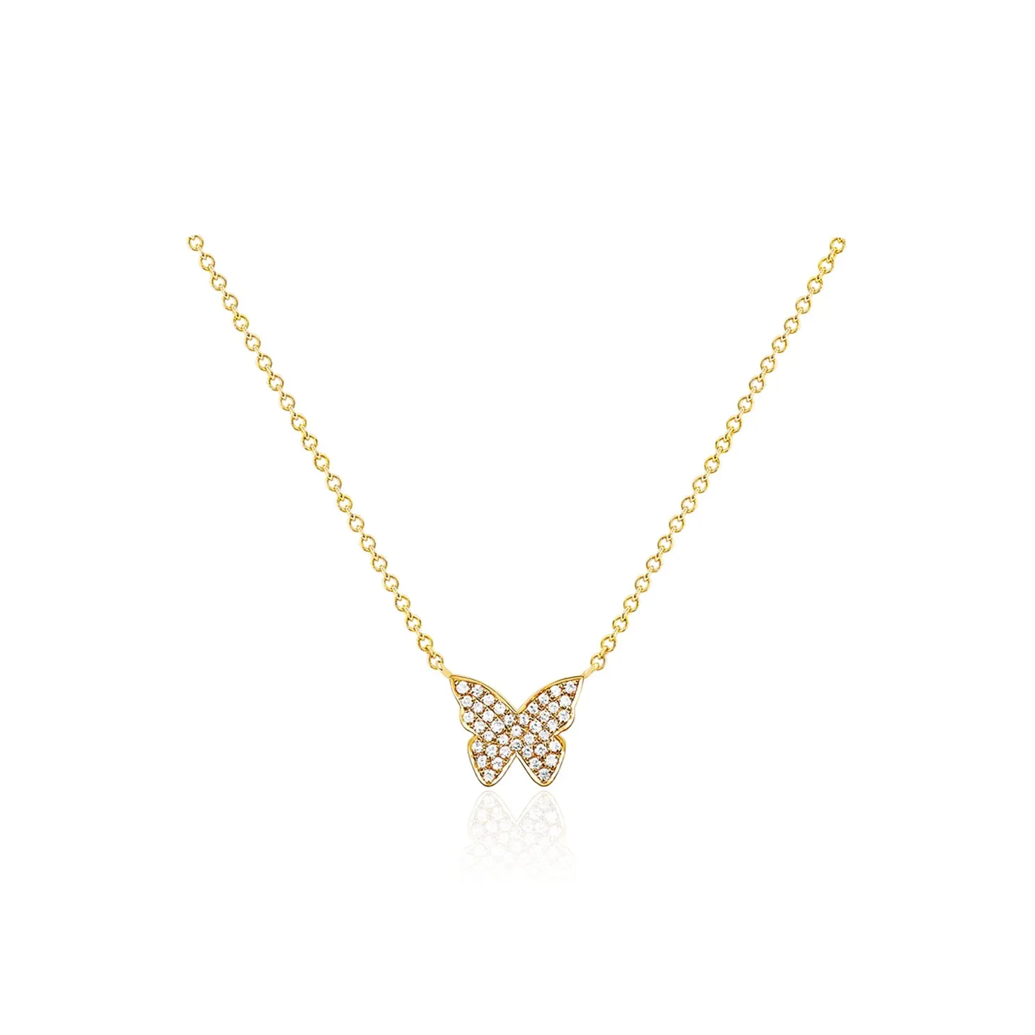 Diamond Butterfly Necklace sold by EF Collection