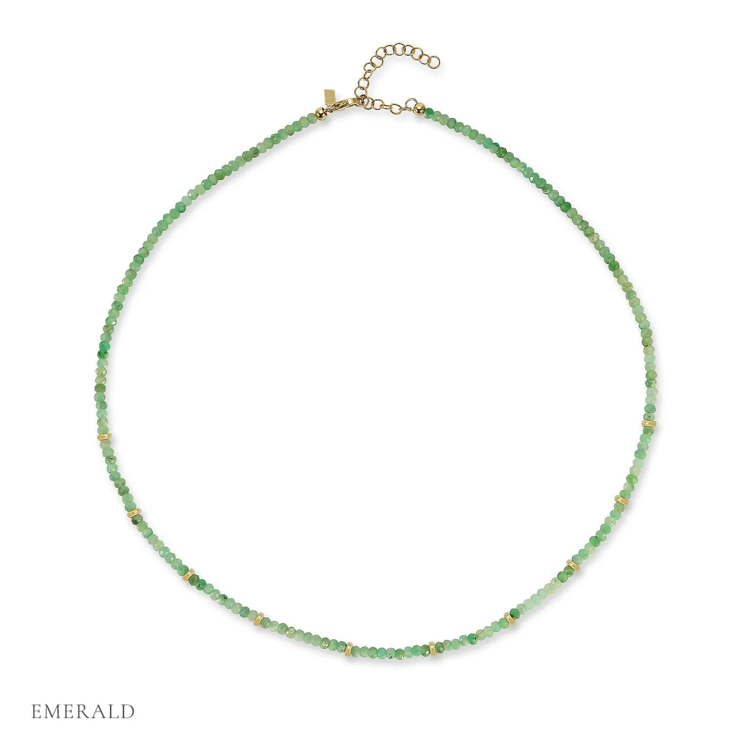 Birthstone Bead Necklace In Emerald sold by EF Collection product image thumbnail 3