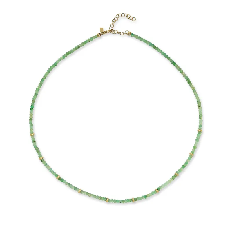 Birthstone Bead Necklace In Emerald sold by EF Collection