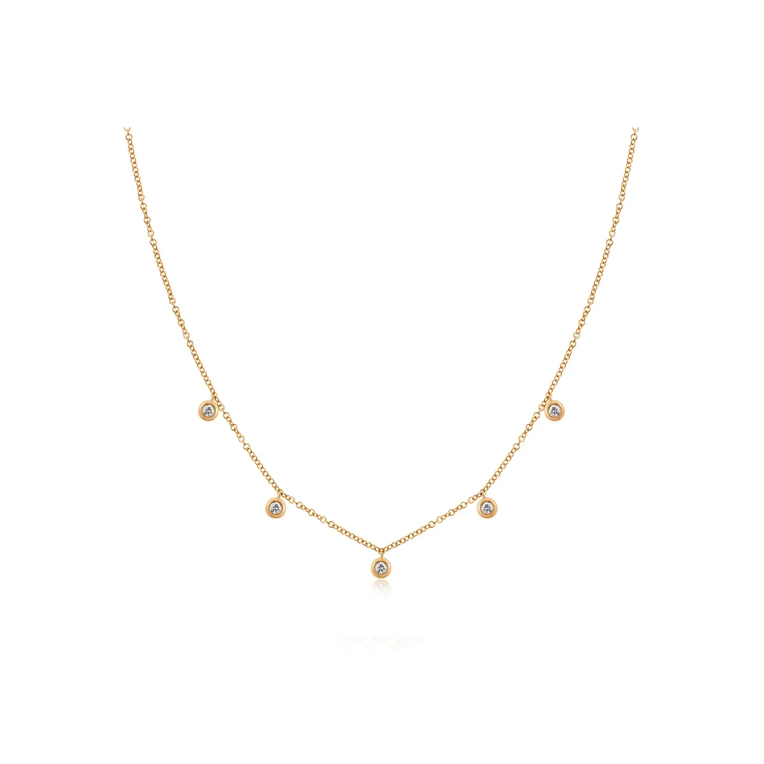 5 Diamond Bezel Choker Necklace sold by EF Collection product image thumbnail 5