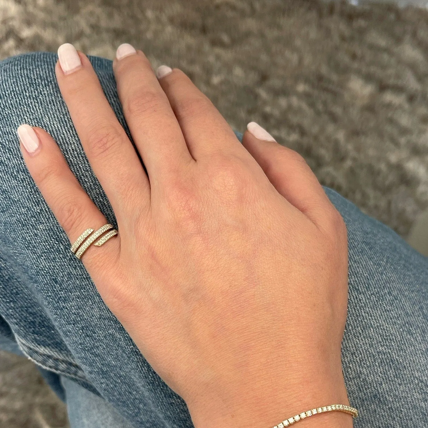 Diamond Swirl Ring sold by EF Collection product image thumbnail 3