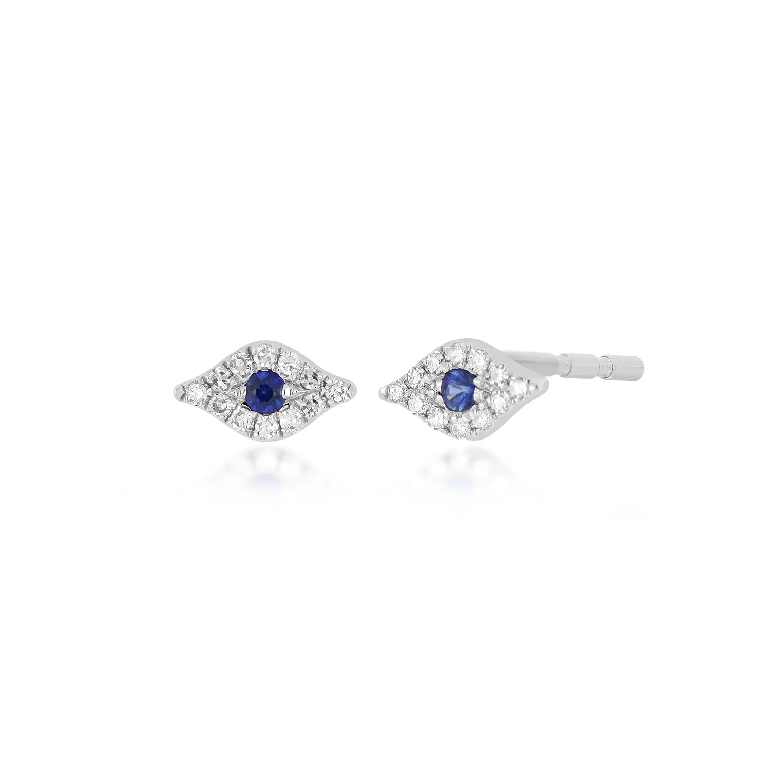 Diamond Mini Evil Eye Stud Earring sold by EF Collection product image thumbnail 4