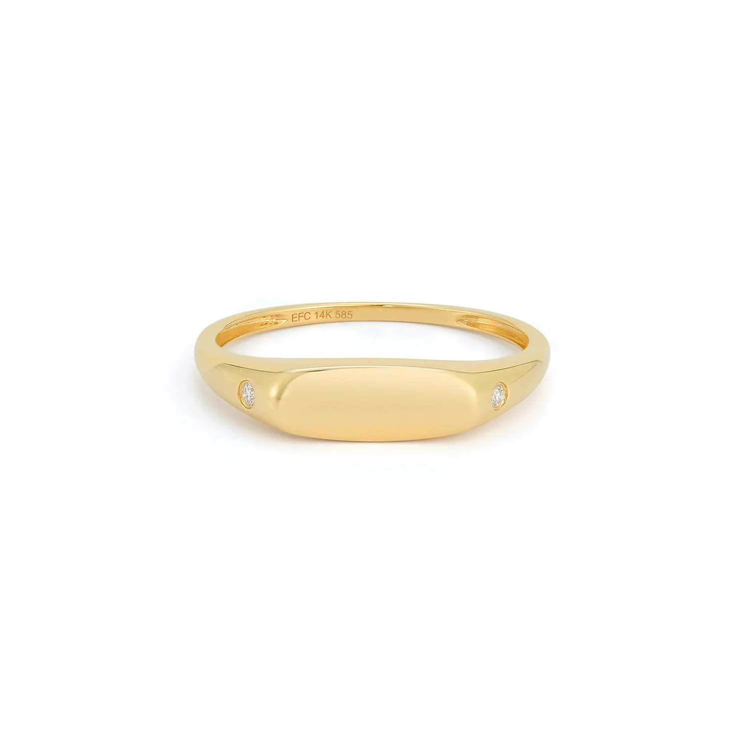 Gold Ring with Diamond Detail sold by EF Collection