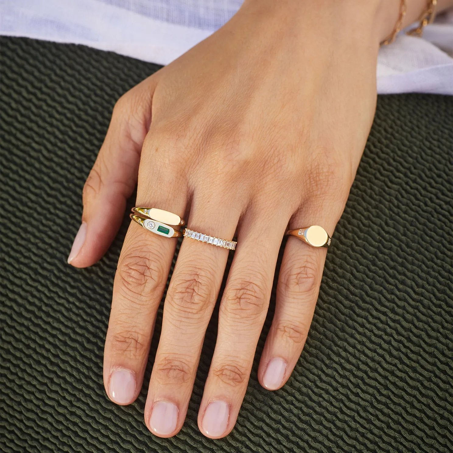 Gold Ring with Diamond Detail sold by EF Collection product image thumbnail 5