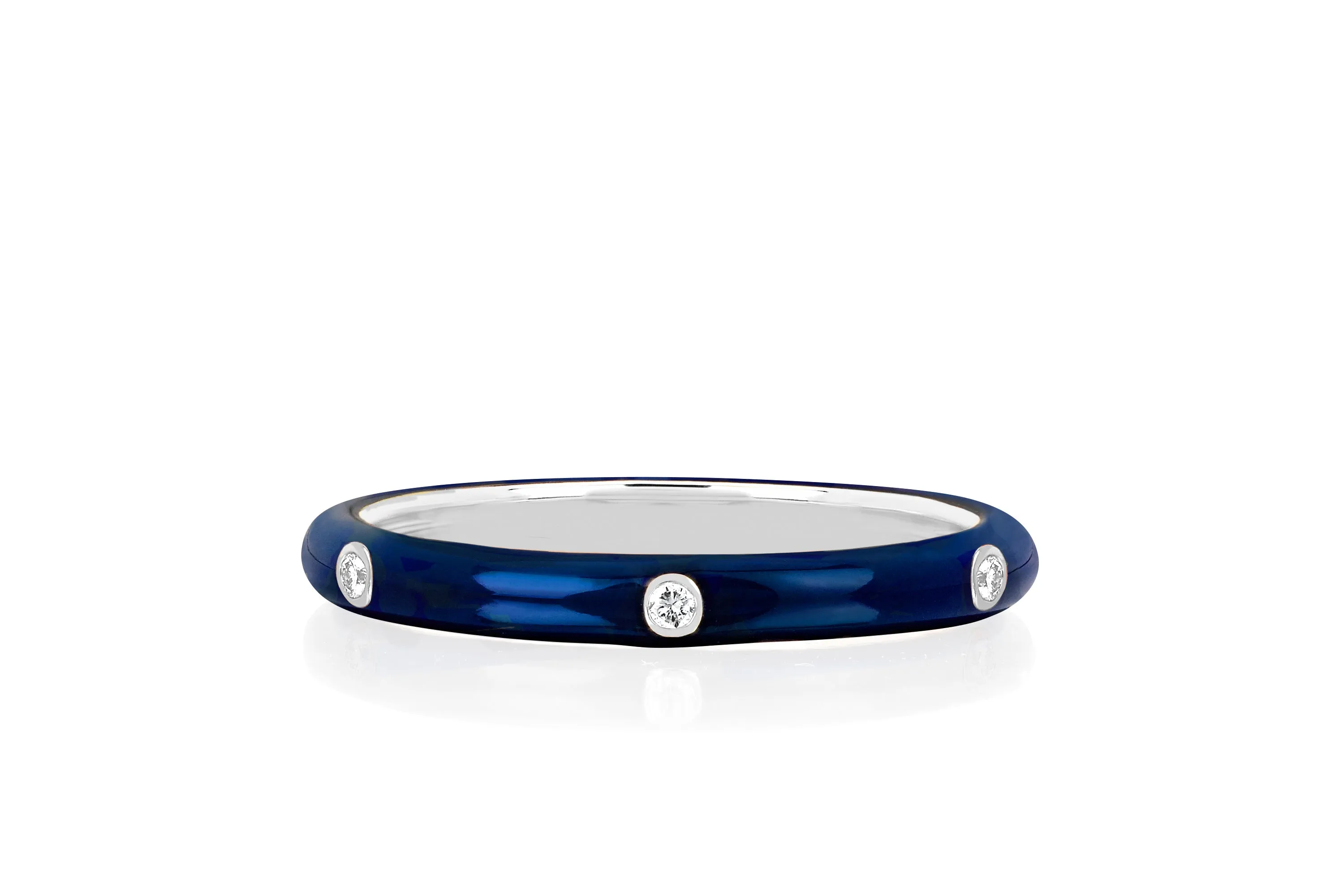 3 Diamond & Navy Enamel Stack Ring sold by EF Collection product image thumbnail 3