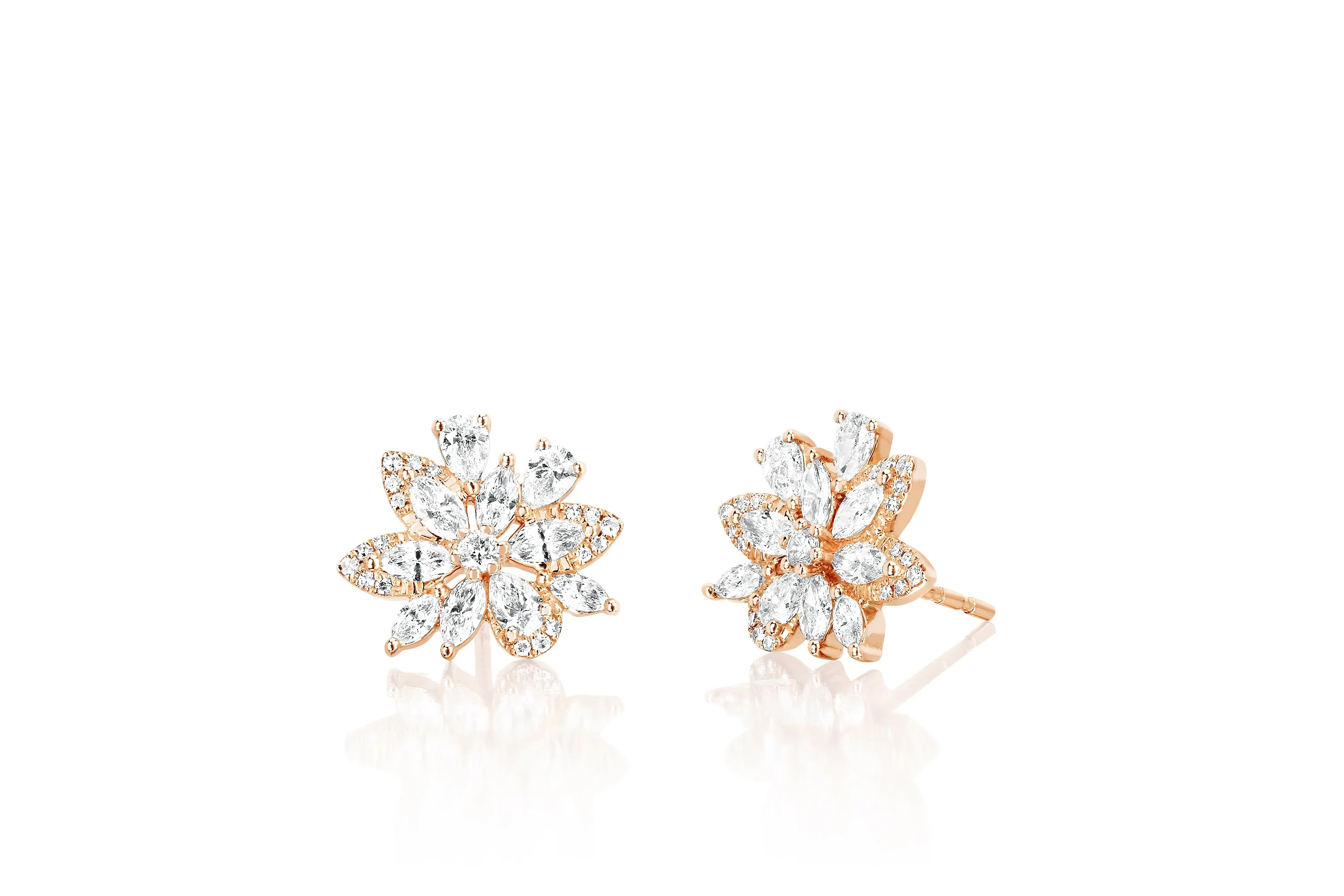 Marquise Diamond Cluster Stud Earrings sold by EF Collection product image thumbnail 4