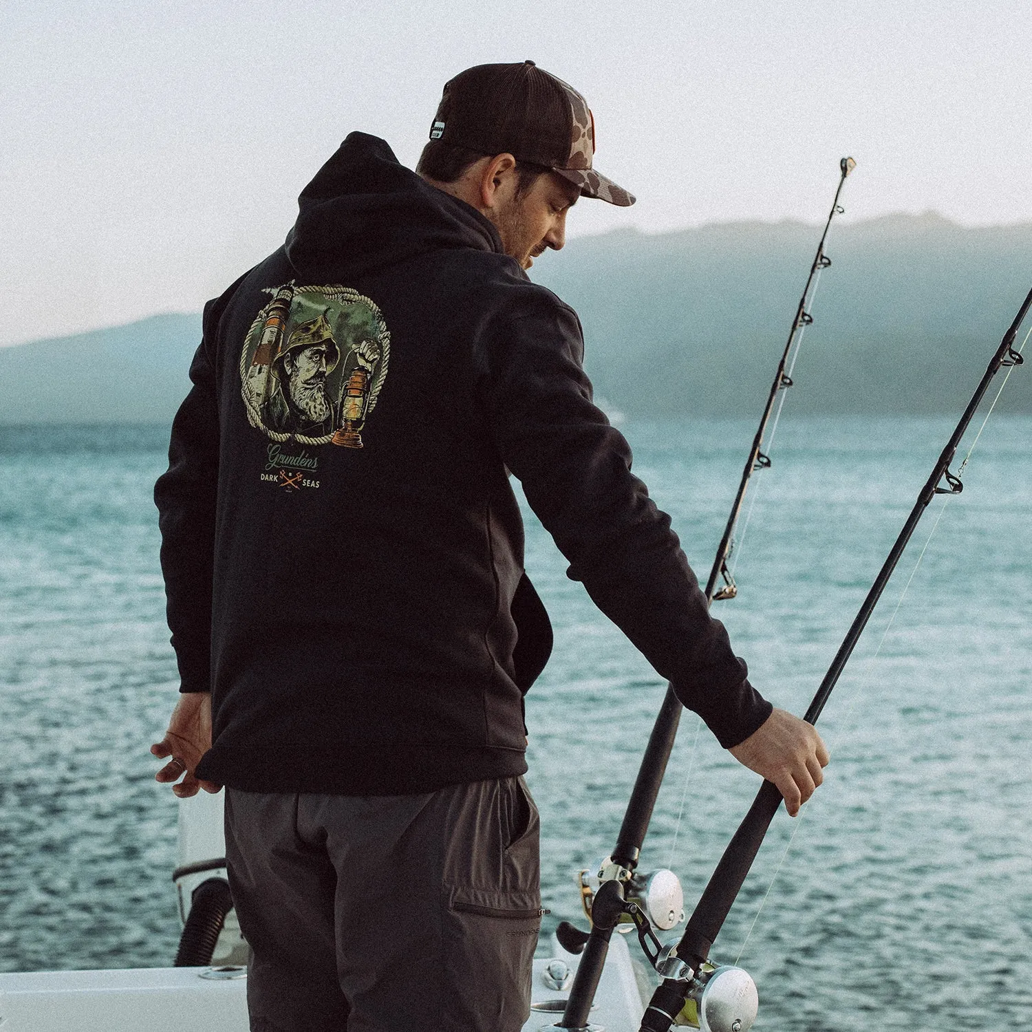 Dark Seas X Grundens Watchman Hoodie sold by Grundéns product image thumbnail 4